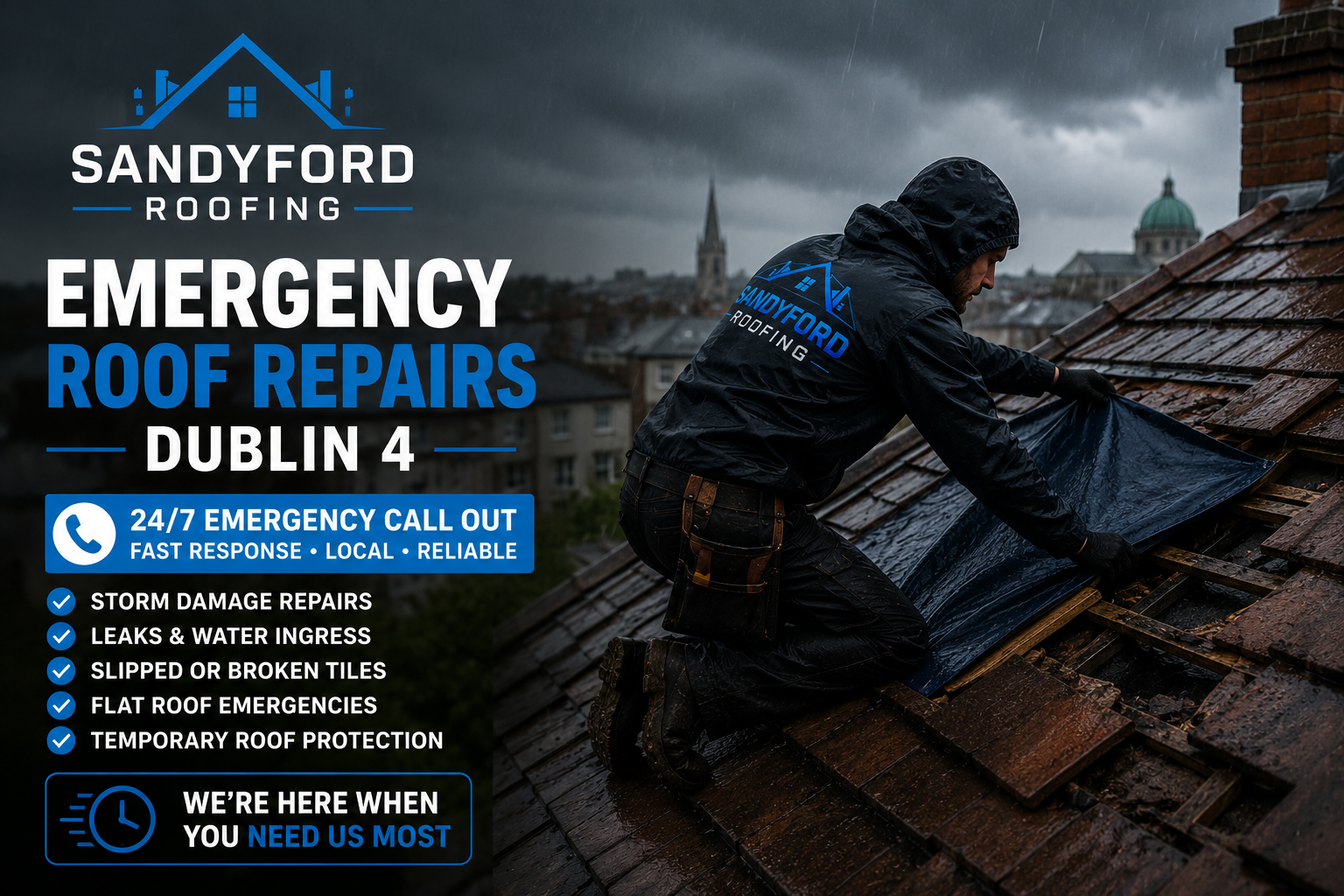 Emergency Roof Repairs Dublin 4 Emergency roof repairs in Dublin 4