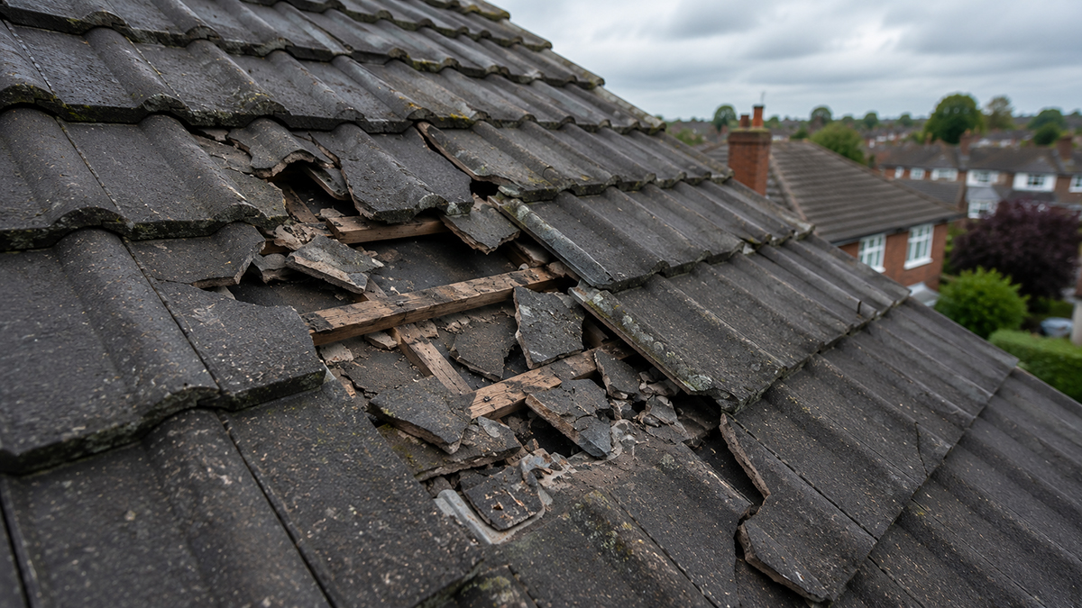 Broken roof tile replacement in Dublin