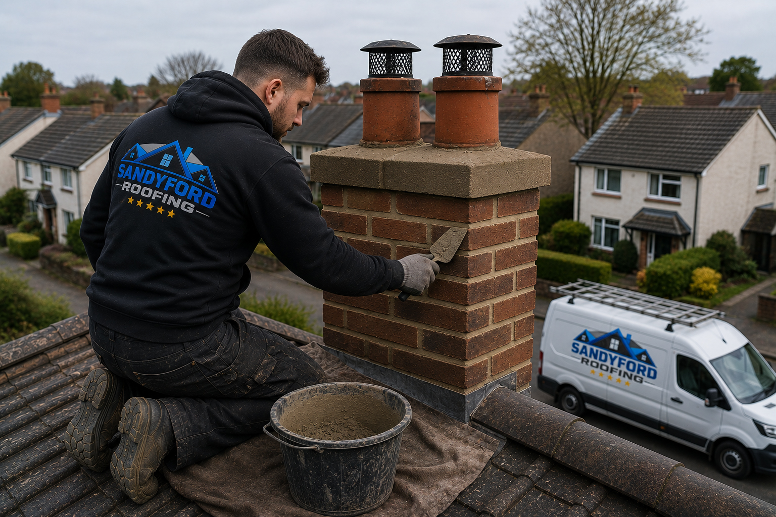 Chimney repointing work in Dublin